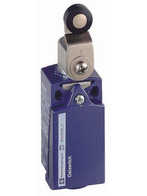 Product image for TES XCKD2118N12 Limit switch, Limit switches XC Standard, XCKD, thermoplastic roller lever, 1NC+1 NO, snap, 1/2NPT