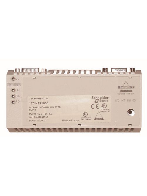 Product image for Square D 170INT11000 IP20 500 kBps 9-Pin SUB-D Connector Twisted Pair Cable Communication Adapter