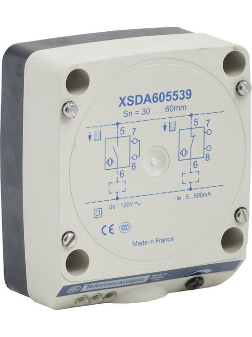 Product image for TES XSDA605539 Inductive proximity sensors XS, inductive sensor XSD 80x80x40, plastic, Sn40mm, 24...240 VAC, terminals