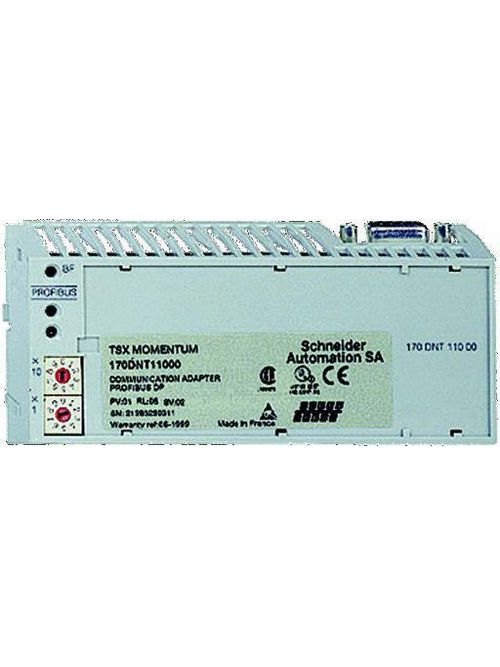 Product image for Square D 170DNT11000 IP20 9.6 to 12 Mbps 9-Pin SUB-D Connector Twisted Pair Cable Communication Adapter