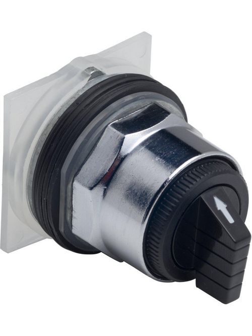 Product image for Square D 9001KS44B 30 mm 3-Position Black Maintained Knob Non-Illuminated Selector Switch Operator