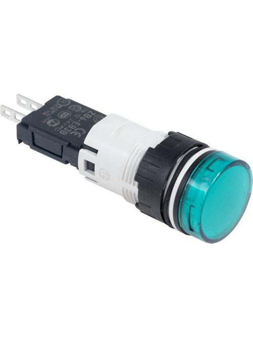 Product image for Square D XB6AV3BB 16 mm 24 VAC/VDC 15 mA Green Round Pilot Light