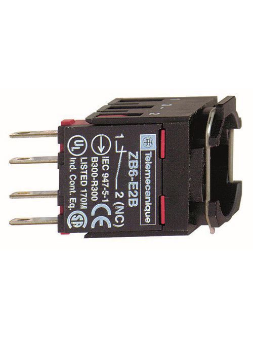 Product image for Square D ZB6Z1B 16 mm 1NO Illuminated Push Button/Selector Switch Contact Block