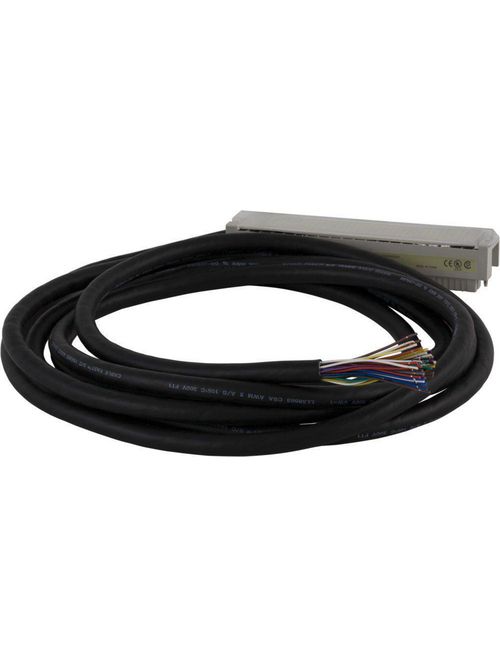Product image for Square D 140XTS10215 4.6 m Black 40 Color Coded Pigtail Lead Quantum I/O Connector Cable Assembly