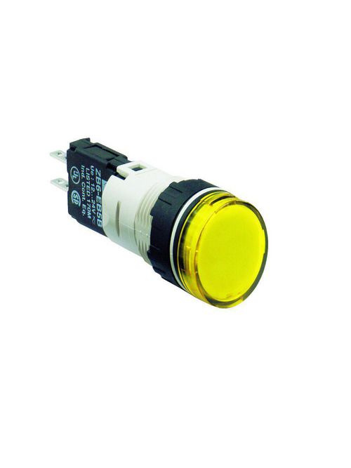 Product image for Square D XB6AV5BB 16 mm 24 VAC/VDC 15 mA Yellow Round Pilot Light