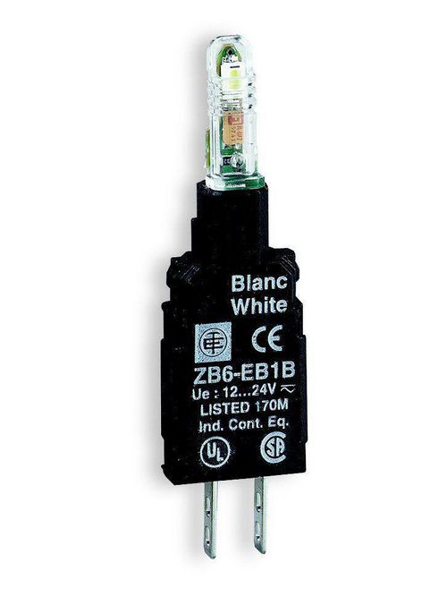 Product image for Square D ZB6EB1B 16 mm 12 to 24 VAC/VDC White Integral LED Pilot Light Module