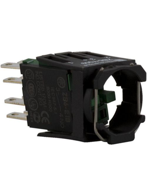Product image for Square D ZB6Z3B 16 mm 2NO Illuminated Push Button/Selector Switch Contact Block