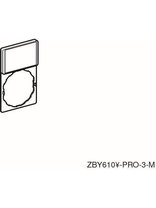 Product image for Square D ZBY6102 18 x 27 mm White/Yellow Blank Standard Legend Holder