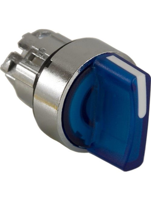 Product image for Square D ZB4BK1263 22 mm 2-Position Blue Maintained Lever Illuminated Selector Switch Operator