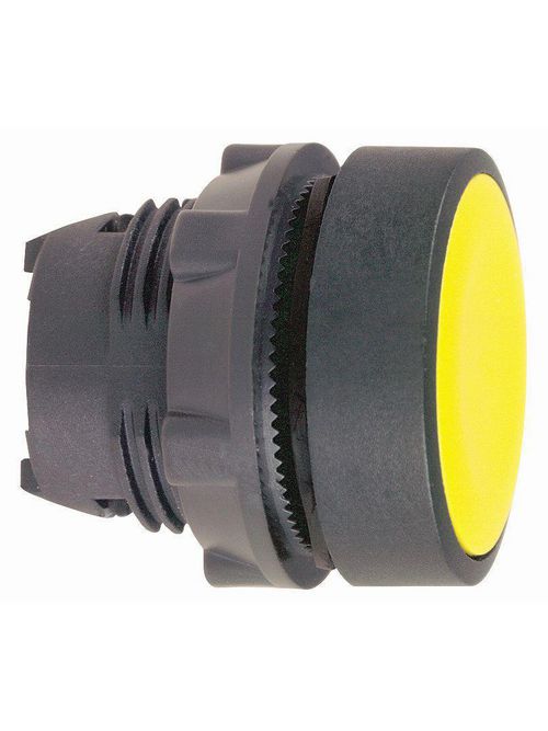 Product image for Square D ZB5AA5 22 mm Yellow Round Flush Momentary Non-Illuminated Push Button Operator