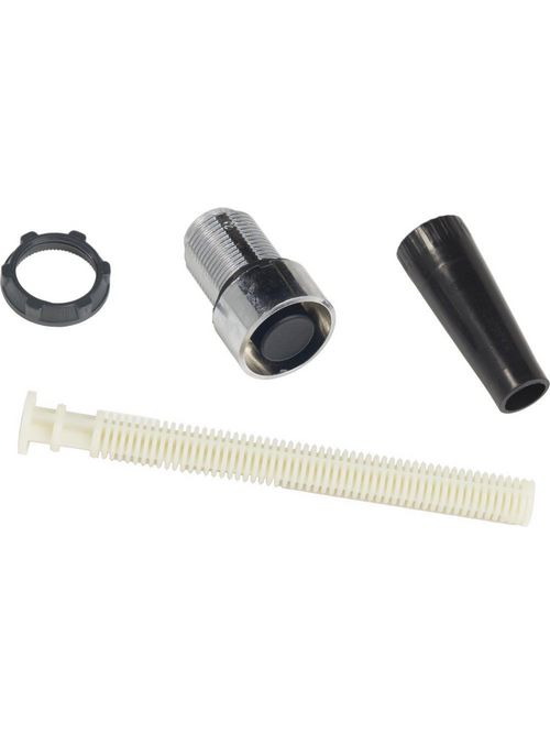 Product image for Square D XB4BA921 22 mm 600 VAC 1.2 Amp Black Round Flush/Adjustable Shaft Push Button Reset Operator