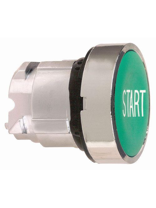 Product image for Square D ZB4BA333 22 mm White/Green Round Flush Non-Illuminated Push Button Operator