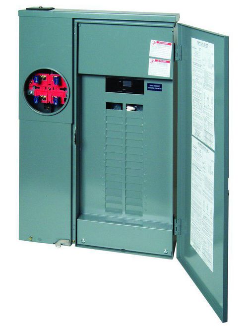 Product image for Square D SC3040M200S 200 Amp 1-Phase 3-Wire Surface Mount Overhead/Underground Ring Meter Main