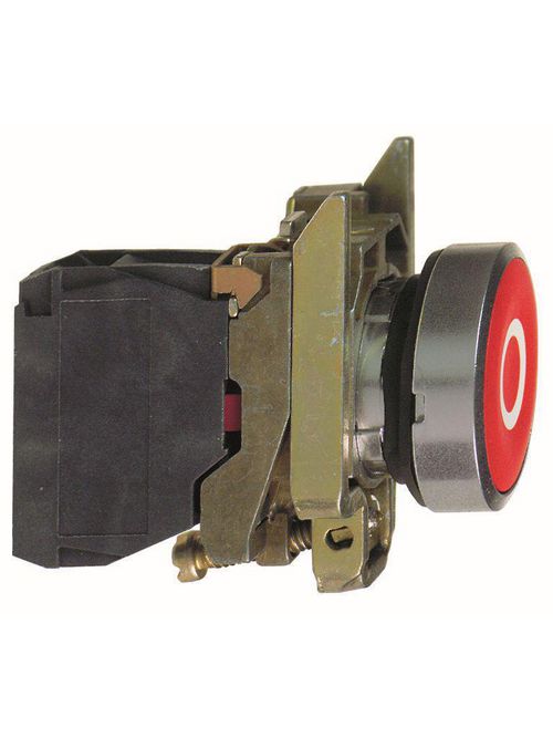 Product image for Square D XB4BA4322 22 mm 600 VAC 1.2 Amp Red Round Momentary Non-Illuminated Push Button