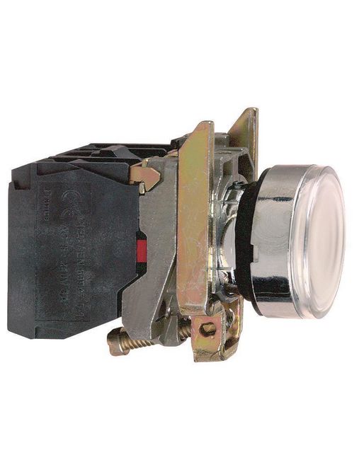 Product image for Square D XB4BW3165 22 mm 250 VAC/VDC 14 mA 1NO 1NC White Round Momentary Flush Illuminated Push Button