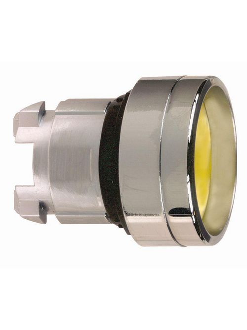 Product image for Square D ZB4BA56 22 mm Yellow Round Guarded Head Non-Illuminated Push Button Operator