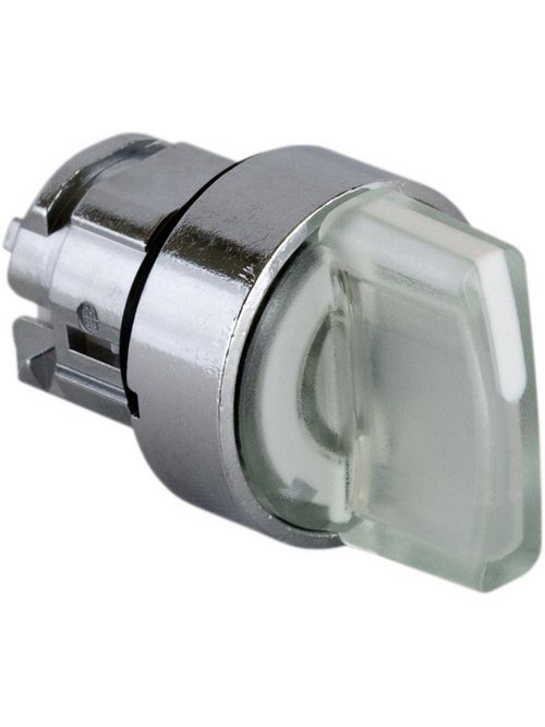Product image for Square D ZB4BK1513 22 mm 3-Position White Momentary/Maintained/Momentary Lever Illuminated Selector Switch Operator