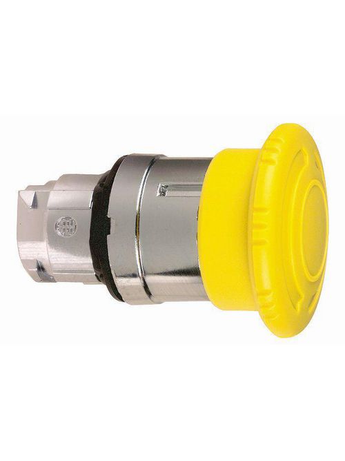 Product image for Square D ZB4BS55 22 mm Yellow Mushroom Head Turn-to-Release Push Button Operator