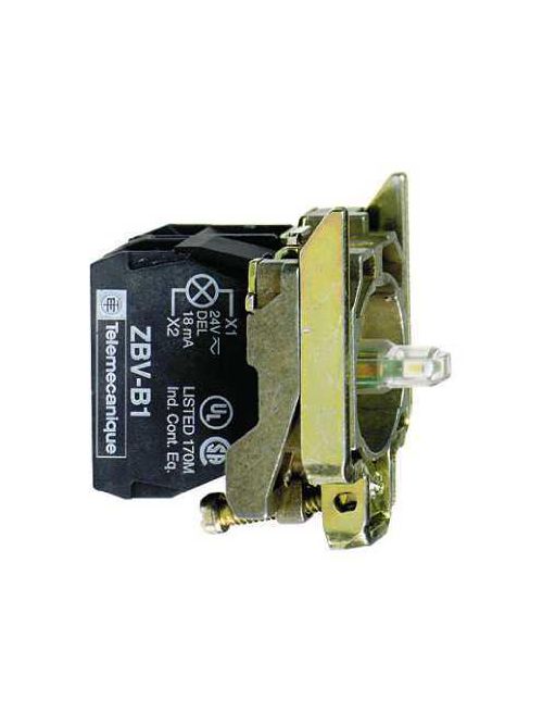 Product image for Square D ZB4BW0B63 22 mm 24 VAC/VDC 2NO Blue Single Contact Block Light Module with LED