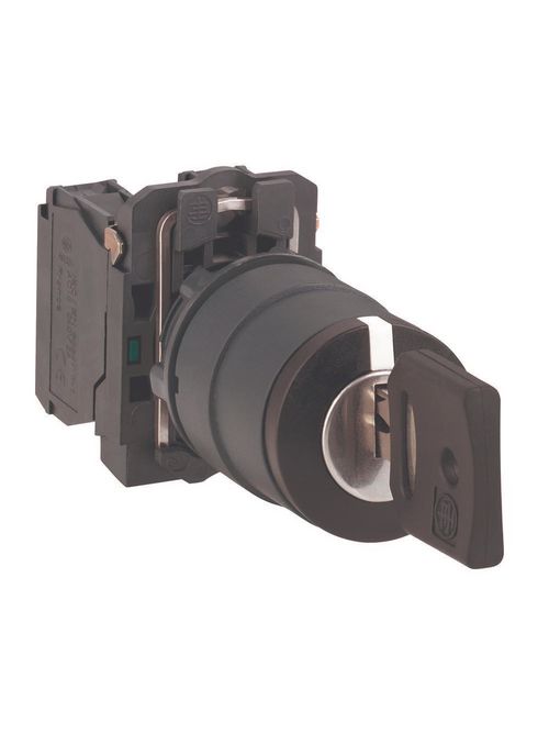 Product image for Square D XB5AG33 22 mm 1.2 Amp 600 VAC 2NO 3-Position Maintained Round Key Non-Illuminated Selector Switch