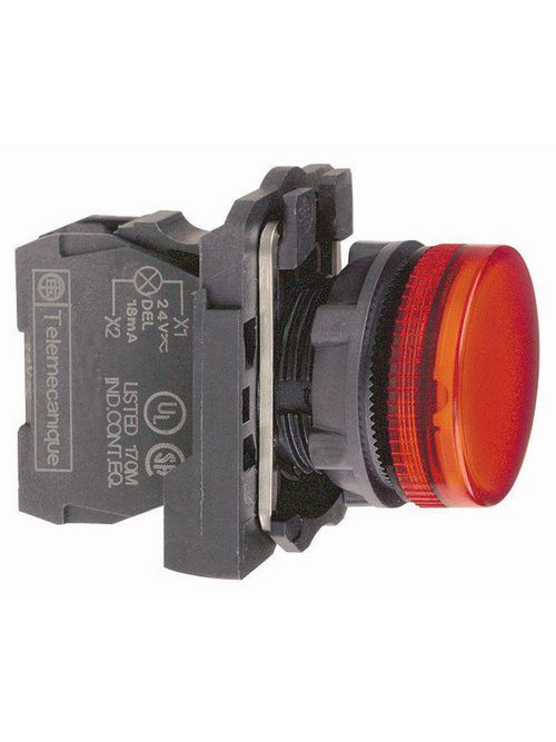 Product image for Square D XB5AV64 22 mm 250 VAC/VDC 14 mA Red Round Pilot Light