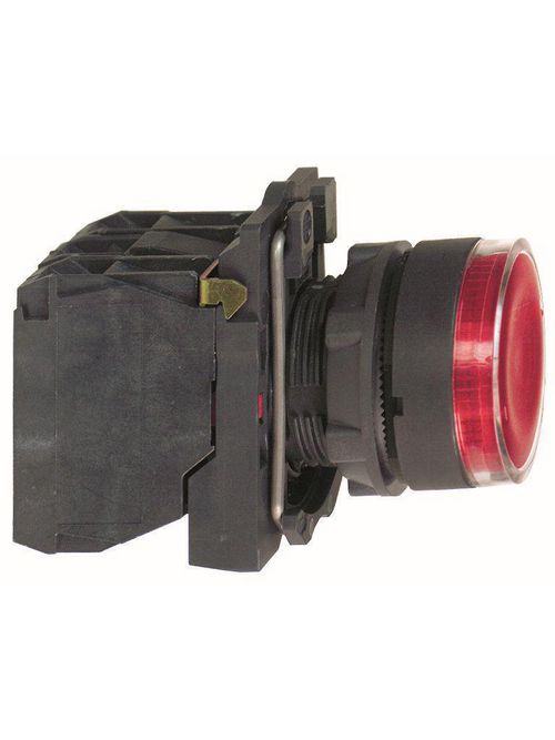 Product image for Square D XB5AW34G5 22 mm 120 VAC 14 mA 1NO 1NC Red Round Momentary Flush Illuminated Push Button