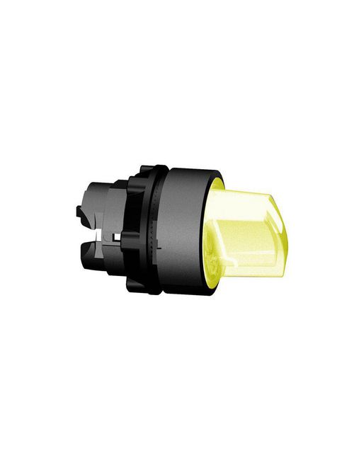 Product image for Square D ZB5AK1253 22 mm 2-Position Yellow Maintained Lever Illuminated Selector Switch Operator