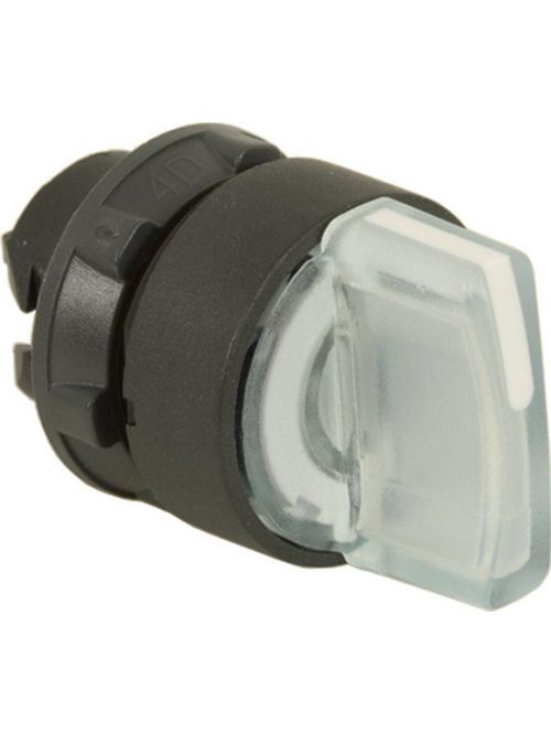 Product image for Square D ZB5AK1813 22 mm 3-Position White Maintained/Maintained/Momentary Lever Illuminated Selector Switch Operator