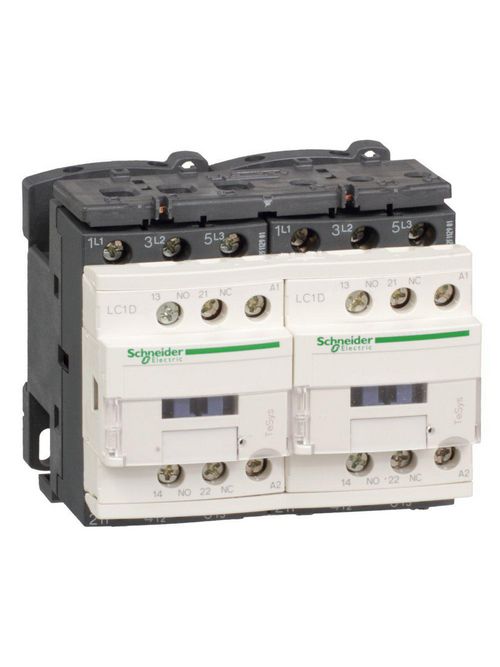 Product image for Square D LC2D32G7V 575 VAC 32 Amp 3-Pole 1NO 1NC Screw Terminal Full Voltage Reversing IEC Contactor