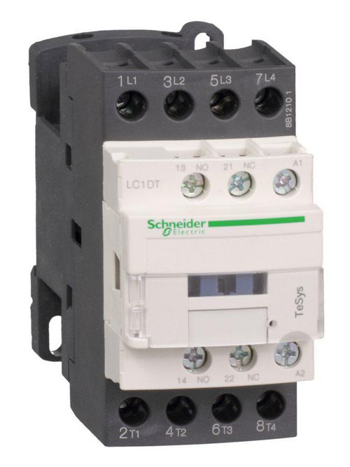 Product image for Square D LC1DT20T7 600 VAC 20 Amp 4-Pole 1NO 1NC Screw Terminal Full Voltage Non-Reversing IEC Contactor