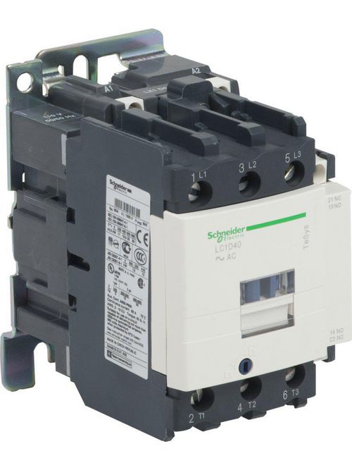 Product image for Square D LC1D40F7 600 VAC 40 Amp 3-Pole 1NO 1NC Screw Terminal Full Voltage Non-Reversing IEC Contactor