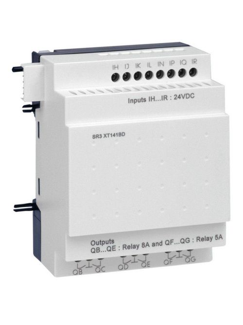Product image for Square D SR3XT141BD 24 VDC 14-I/O PLC Discrete Extension Module