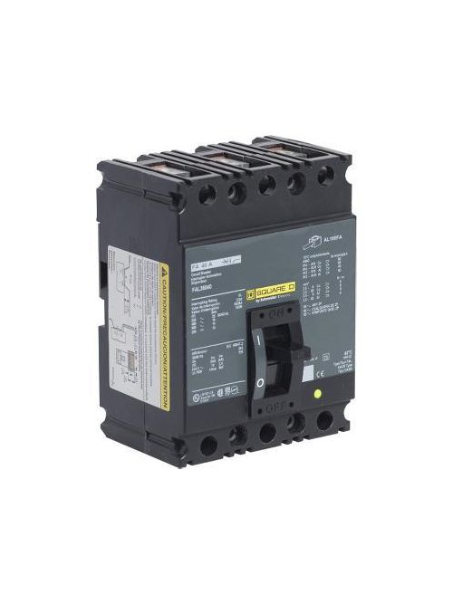 Product image for Square D FAL36040 3-Pole 40 Amp 600 Volt Thermal Magnetic Molded Case Circuit Breaker