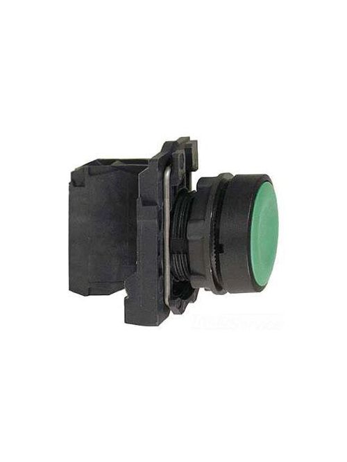 Product image for Square D XB5AA35 22 mm 600 VAC 1.2 Amp 1NO 1NC Green Round Momentary Flush Non-Illuminated Push Button