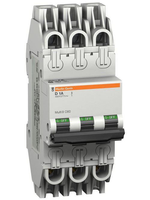 Product image for Square D MGN61362 3-Pole 8 Amp 480 Star/277 Volt Thermal Magnetic Miniature Circuit Breaker