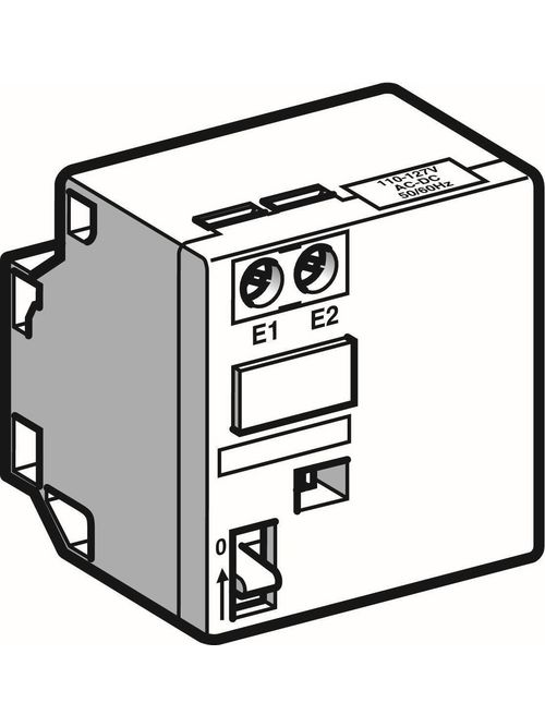 Product image for Square D LAD6K10B 24 VAC/VDC Front Snap-On Mount Mechanical Contactor Latch Block