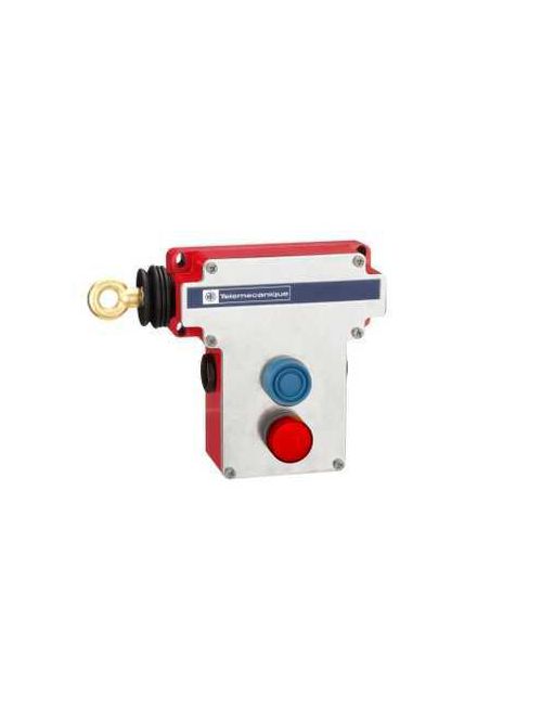 Product image for TES XY2CE2A296 Latching emergency stop rope pull switch, TES rope pull switches XY2C, LH side, 2NC+2NO, pilot light 130 V
