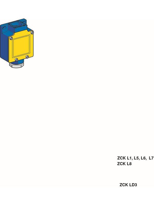 Product image for TES ZCKL5H7 Limit switch body, Limit switches XC Standard, ZCKL, 1NC+1 NO, slow break, 1/2"NPT