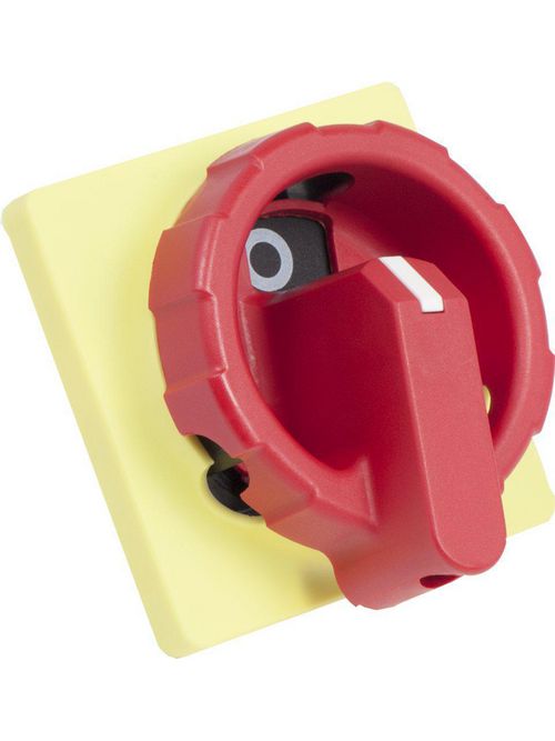 Product image for Square D KCF2YZ 60 x 60 mm Red/Yellow Front Plate and Rotary Handle