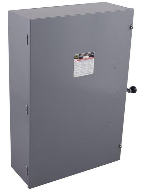 Product image for Square D 82345DS 600 VAC 400 Amp 3-Pole Stainless Steel NEMA 4/4X Non-Fusible Double Throw Safety Switch
