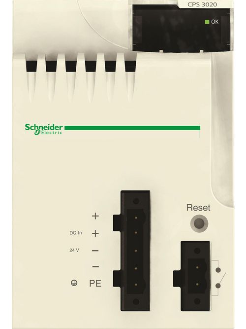 Product image for Square D BMXCPS3020 24 to 48 Volt 1.3 Amp 31.2 W Isolated DC Power Supply
