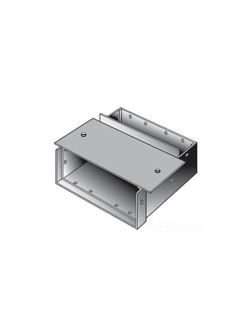 Product image for Square D RWT10EES 10 Inch Gray Electrodeposition Painted 14 Gauge Steel Wall Duct Edgewise Elbow with Surface Cover