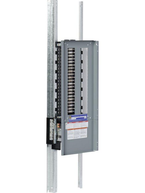 Product image for Square D NQ42L6C 240VAC 48VDC 600A 1-Phase 3-Wire 42-Circuit Panelboard Interior, Main Lugs, Copper Bus