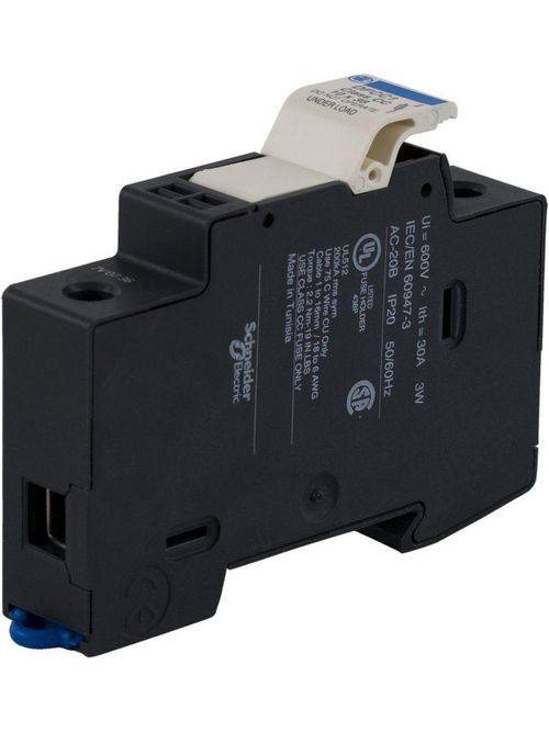 Square D DFCC1 17.5 x 88.5 mm 690 VAC 30 Amp 1-Pole Rail Mount Fuse Holder