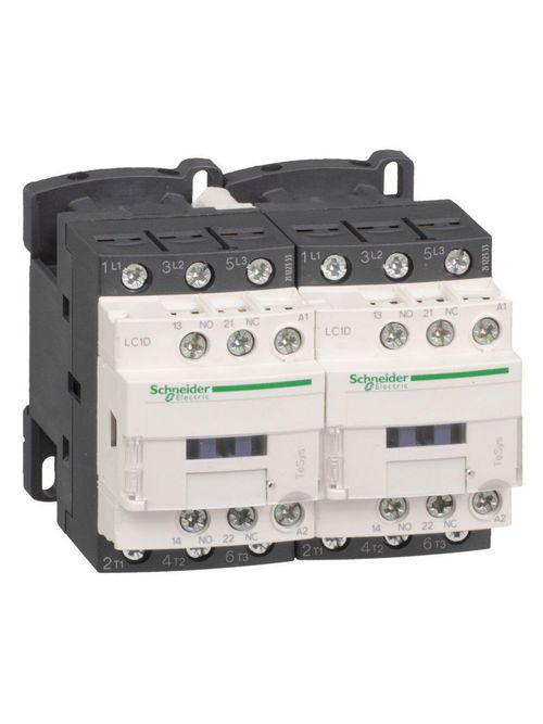 Product image for Square D LC2D12E7 575 VAC 12 Amp 3-Pole 1NO 1NC Screw Terminal Full Voltage Reversing IEC Contactor