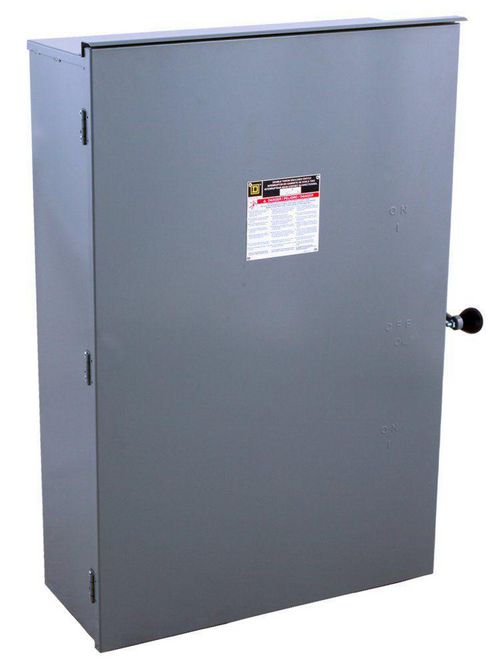Product image for Square D 82445R 600 VAC 400 Amp 4-Pole Galvannealed Steel NEMA 3R Non-Fusible Double Throw Safety Switch