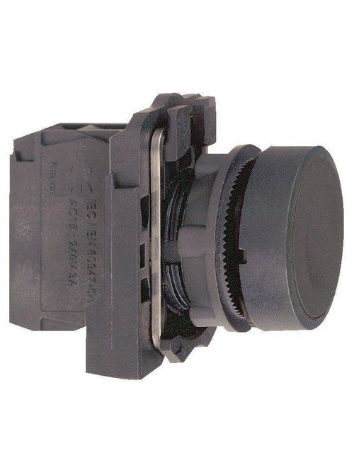 Product image for Square D XB5AA25 22 mm 600 VAC 1.2 Amp 1NO 1NC Black Round Momentary Flush Non-Illuminated Push Button