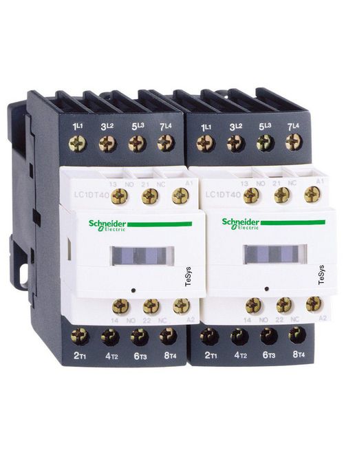 Product image for Square D LC2D40AG7 575 VAC 40 Amp 3-Pole 1NO 1NC Screw Terminal Full Voltage Reversing IEC Contactor