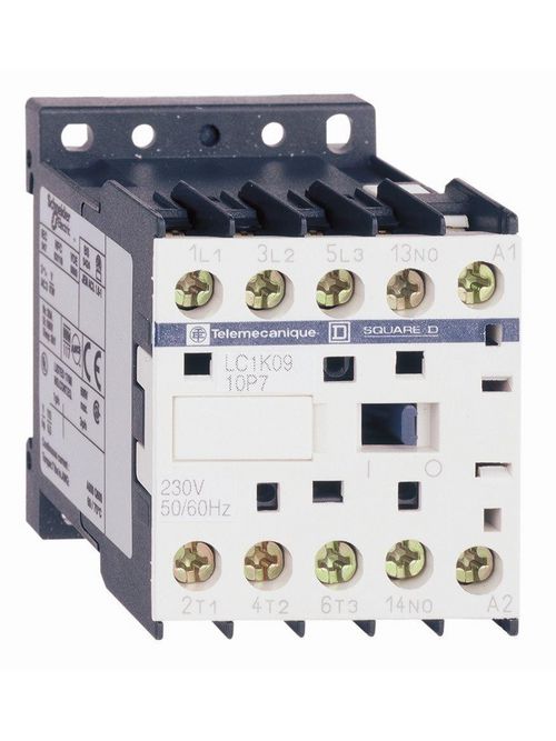 Product image for Square D LC1K0601G7 575 VAC 6 Amp 3-Pole 1NC Screw Terminal Full Voltage Non-Reversing IEC Contactor