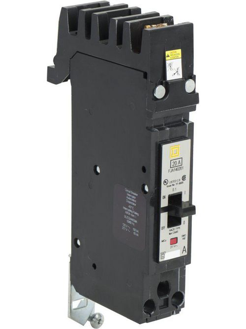 Product image for Square D FJA140201 1-Pole 20 Amp 480 Star/277 Volt Thermal Magnetic Molded Case Circuit Breaker
